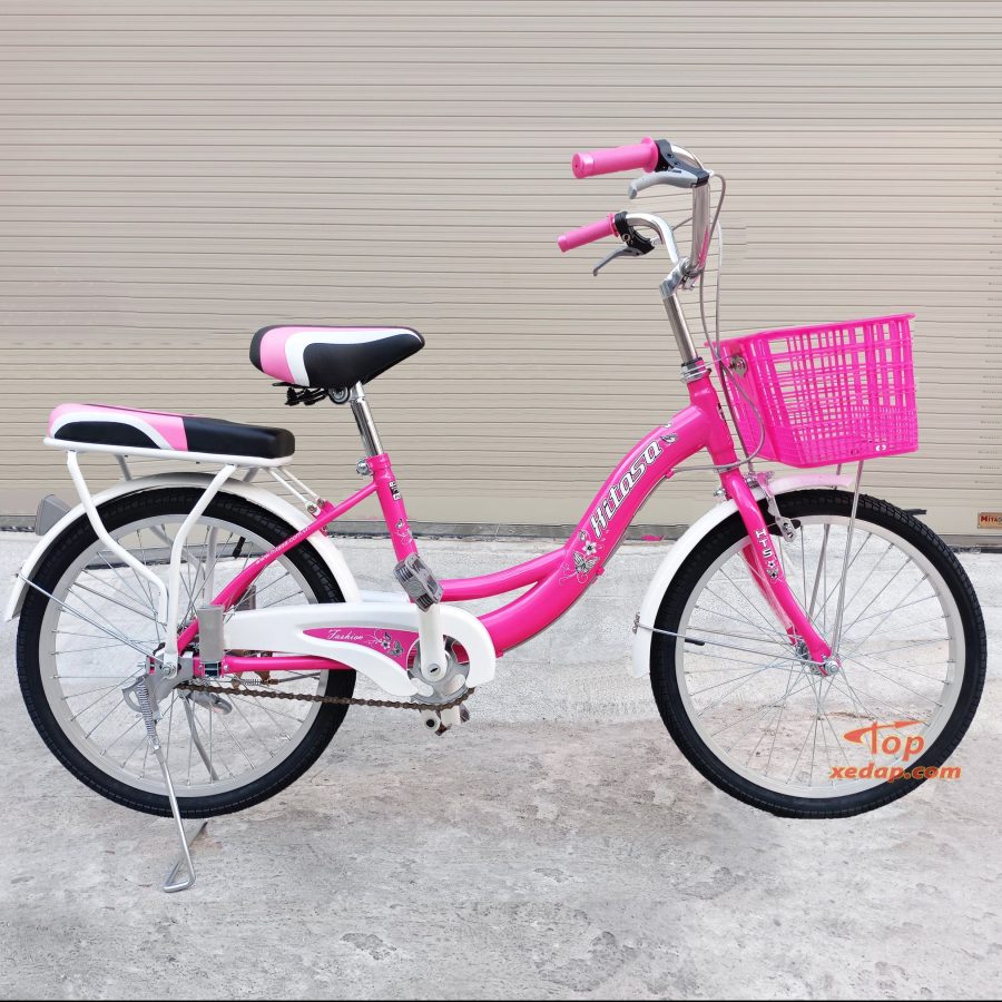 xe đạp nữ hitasa 20 inch hồng