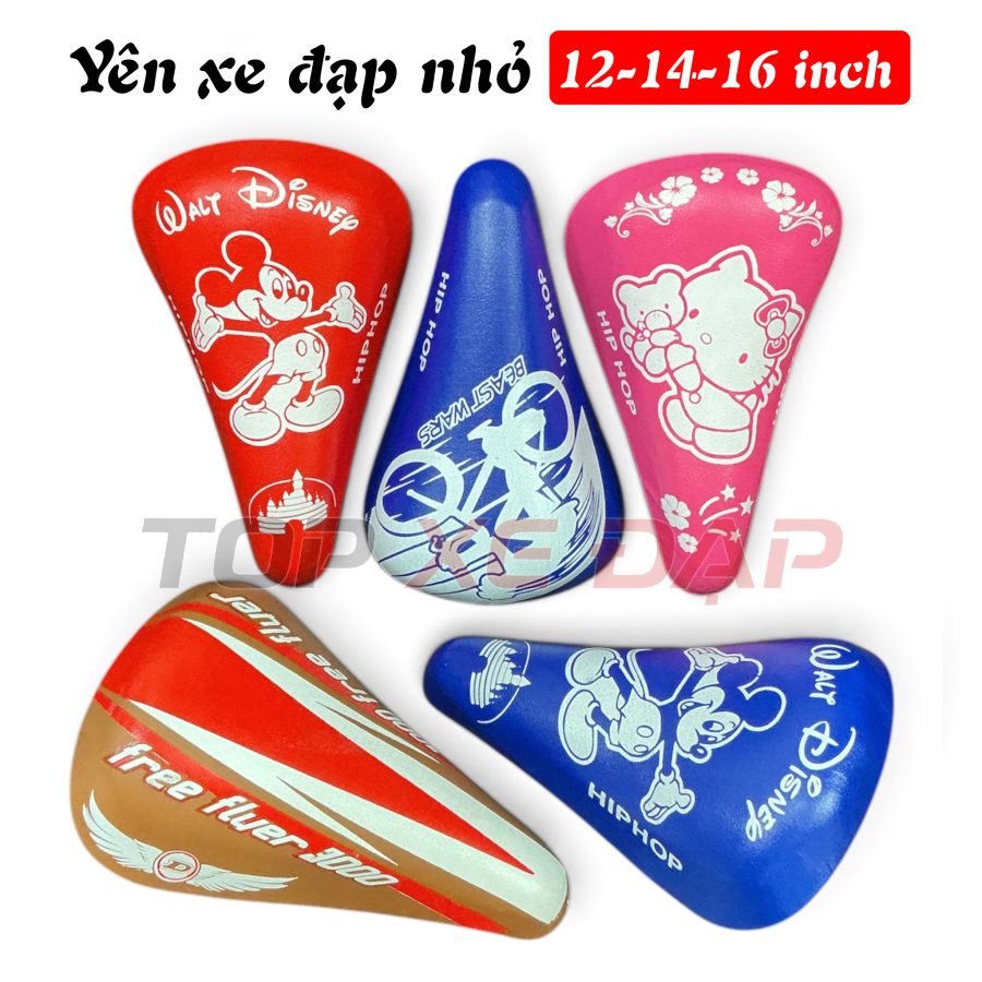 yên xe đạp trẻ em 12 14 16 inch loại nhỏ dày êm