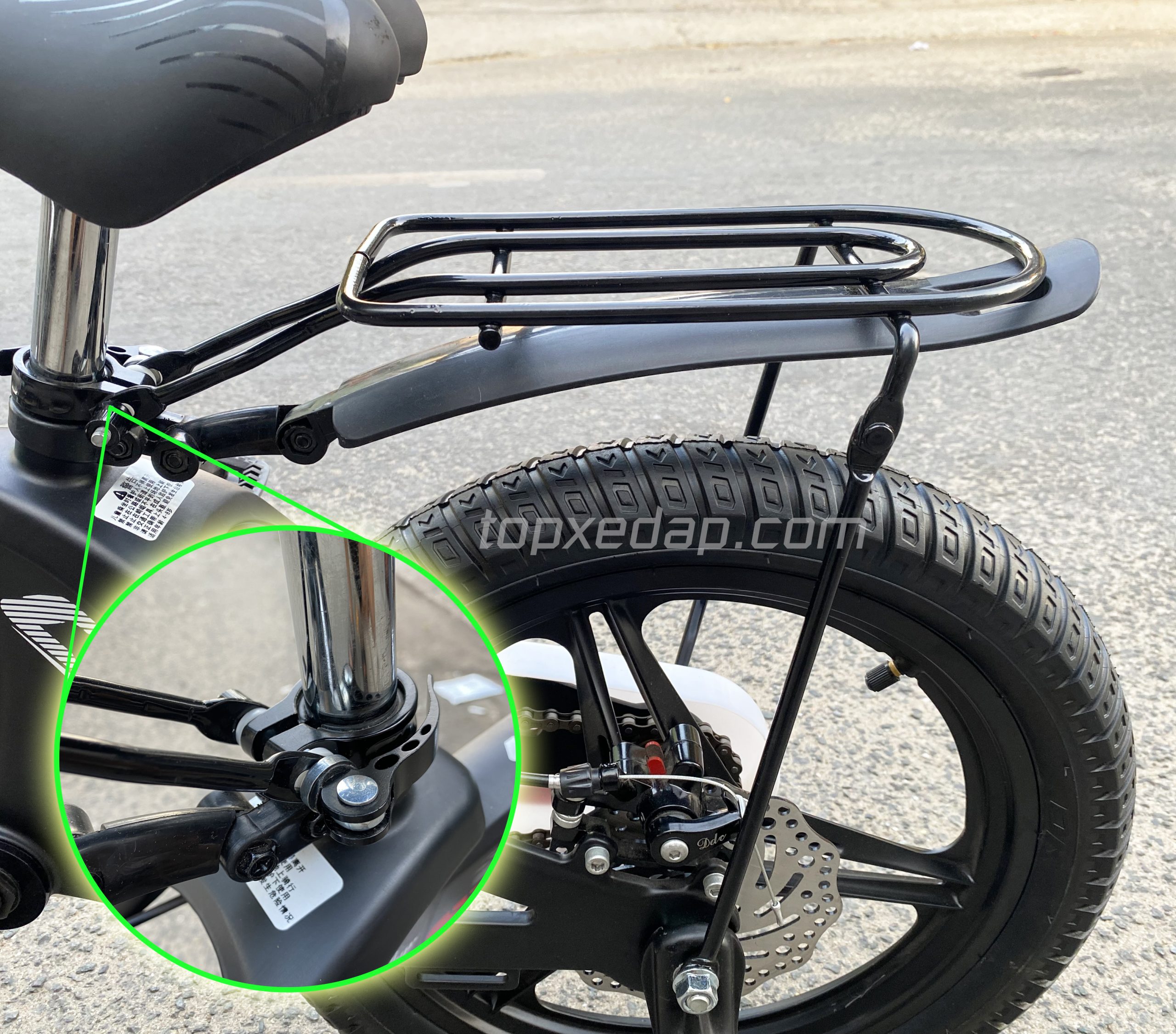 cách lắp baga xe đạp trẻ em