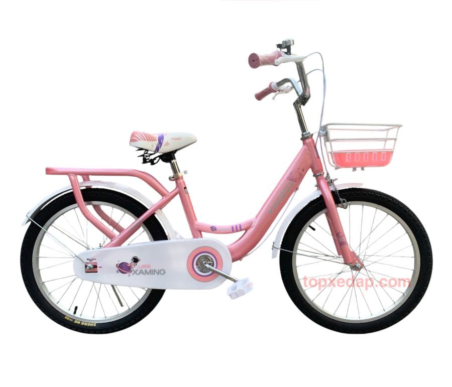 xe đạp bé gái 20 inch xaming 09 hồng 2024