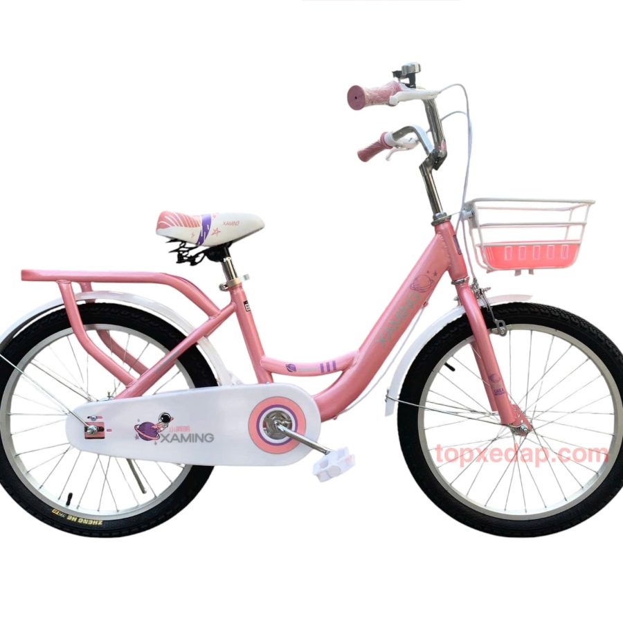 xe đạp bé gái 20 inch xaming 09 hồng 2024