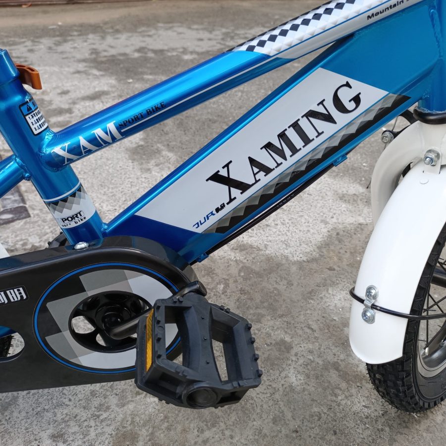 Xe Đạp XAMING 12 Inch Tay Ngang - Xanh Đỏ IMG 20220320 160718 scaled
