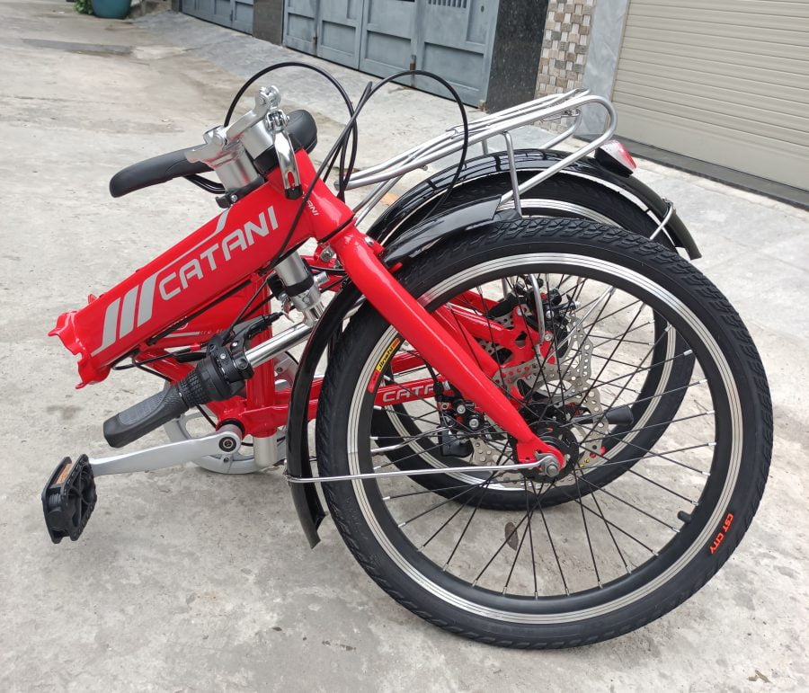 Xe đạp gấp CATANI có đề 20 inch - Đỏ IMG 20220530 165052 scaled