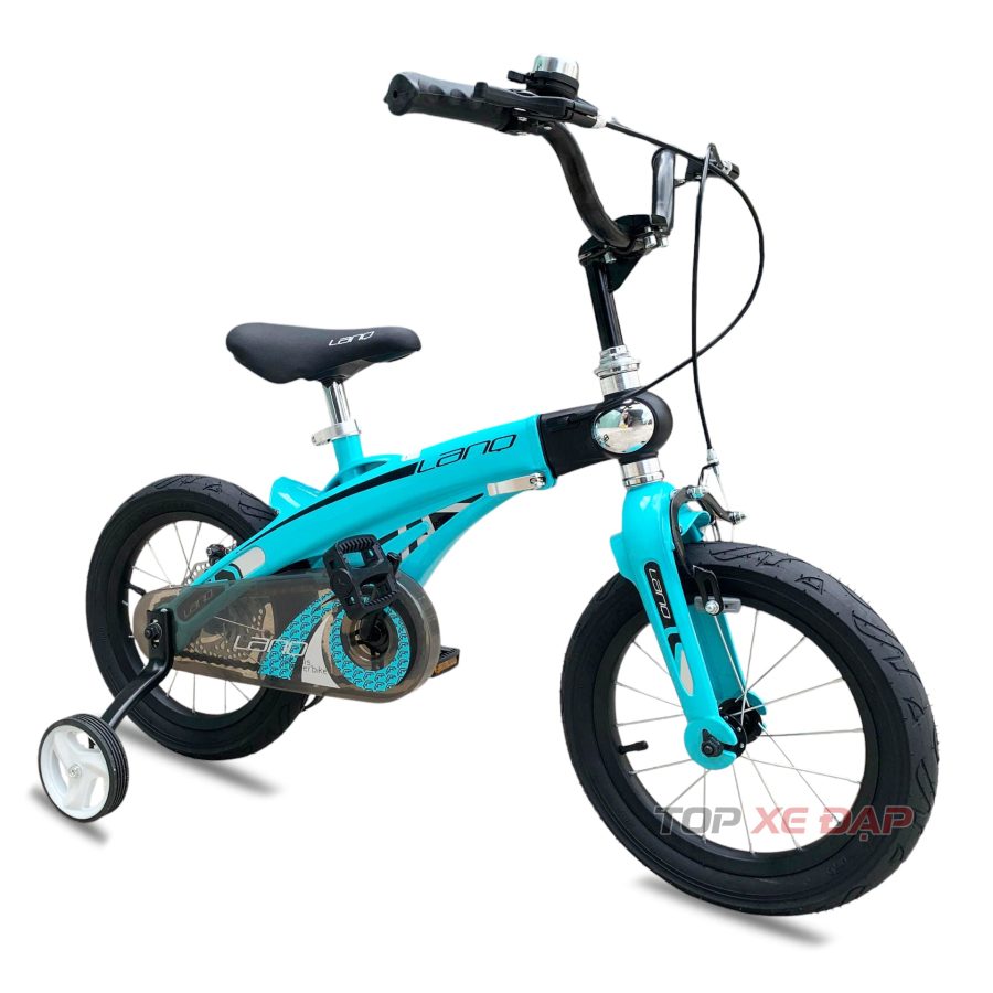Xe đạp trẻ em khung nhôm lanq q40 xanh