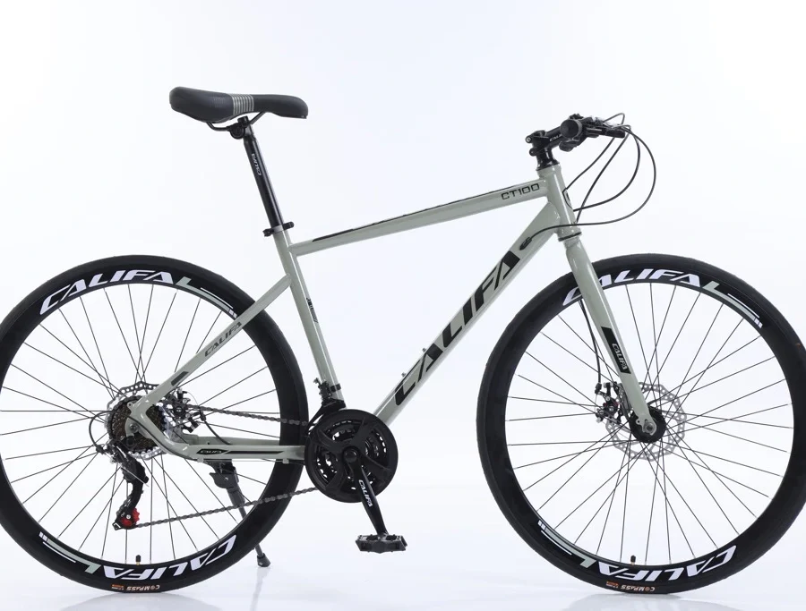 xe dap touring califa ct100 banh 700c ghi den