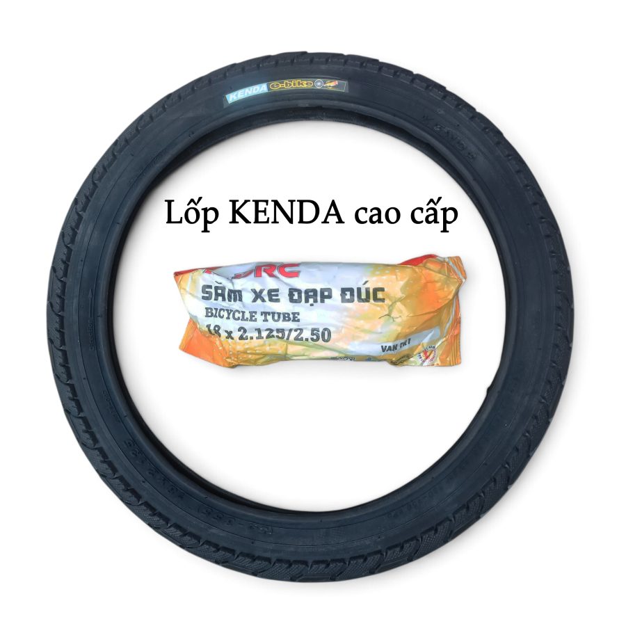Vỏ ruột xe đạp 18x2.125, lốp kenda cao cấp