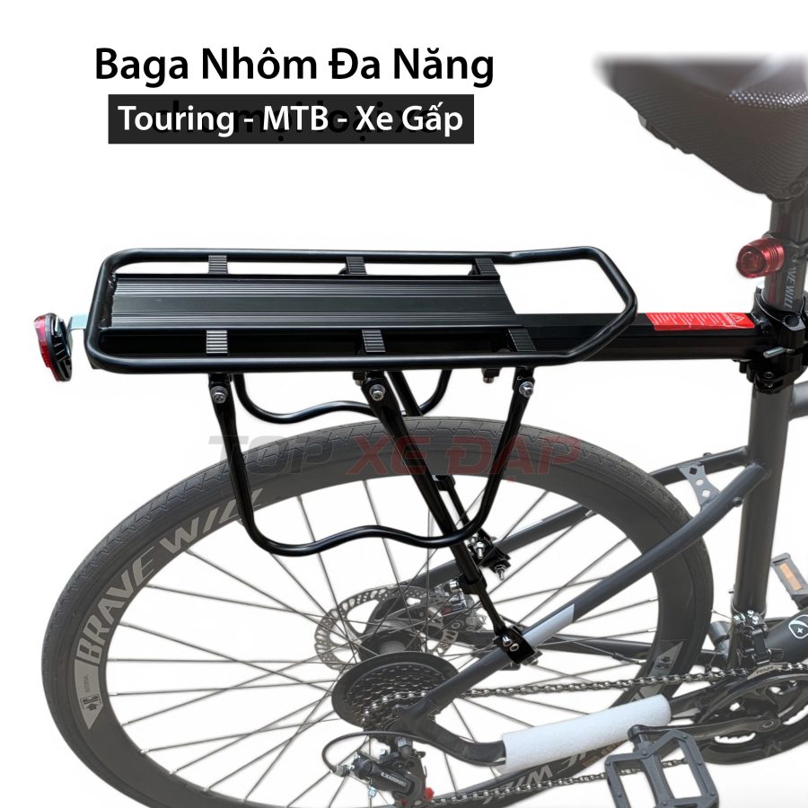 Gác baga xe đạp đa năng hợp kim nhôm cho mọi loại xe touring, mtb, xe gấp