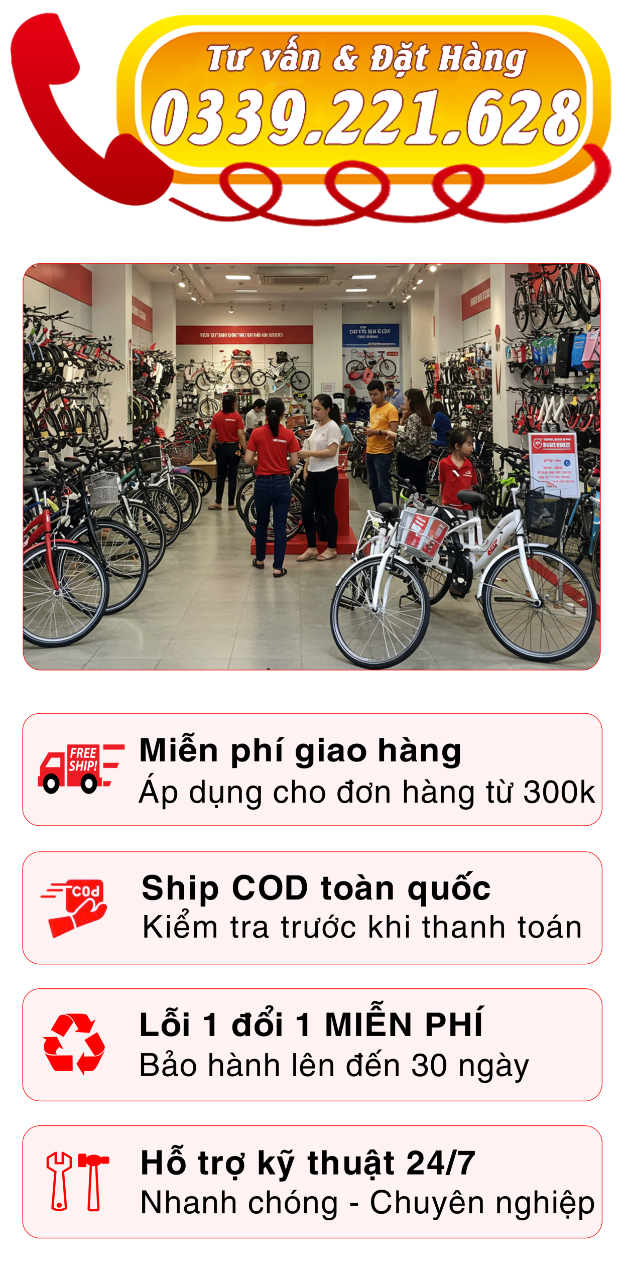 chính sách bán hàng top xe đạp