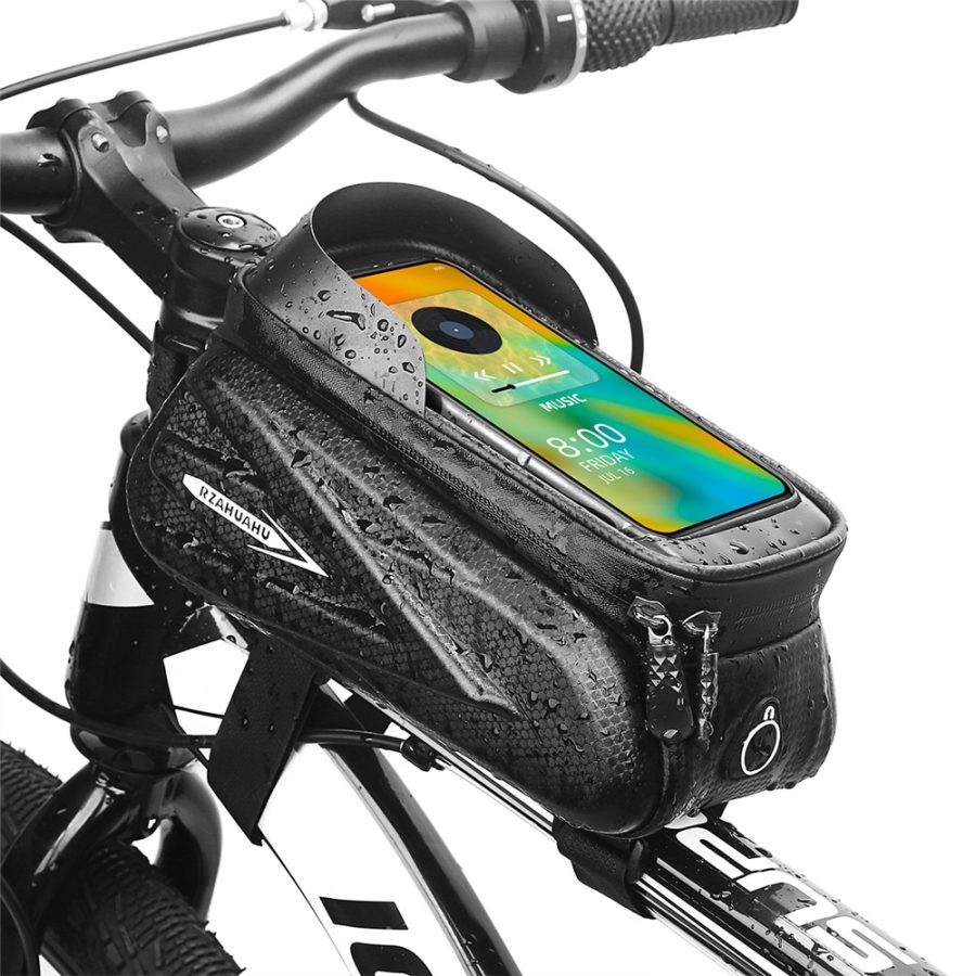 túi treo sườn xe đạp rzahuahu max form rộng, màn hình 7.2"