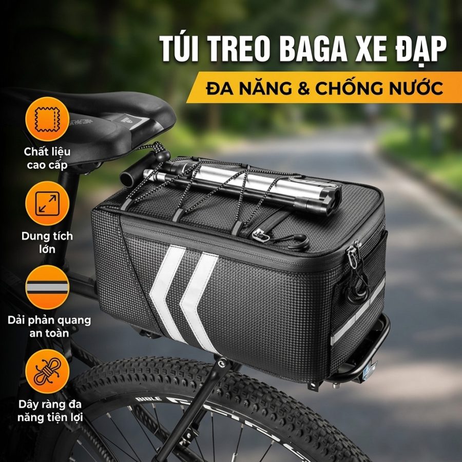 túi đựng đồ gắn baga xe đạp dung tích lớn