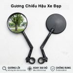 Gương Chiếu Hậu Xe Đạp Gắn Tay Lái, Xoay 360 Độ, Chống Rung, Gương Lồi
